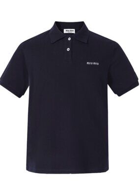 MIU MIU Embroidered Polo Shirt